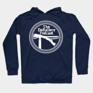 Classic DeRailers Podcast Logo (Tracks - White) Hoodie